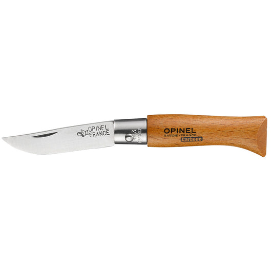Pocketknife Opinel nº3 Carbon steel beech wood 4 cm-0