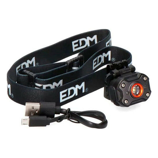 LED Head Torch EDM 36417 Black 8 W 400 lm-0