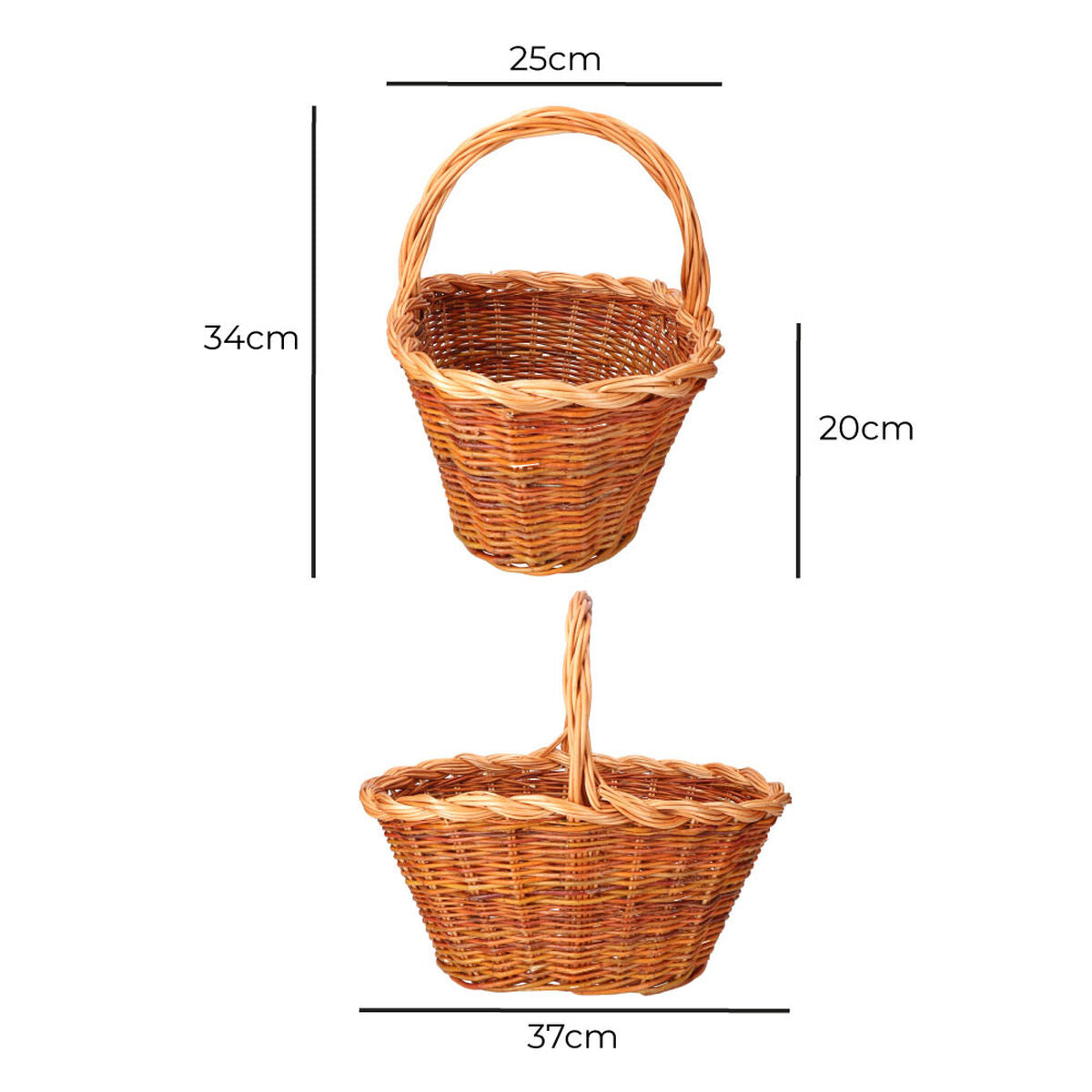 Basket EDM wicker 37 x 25 x 20 cm-1