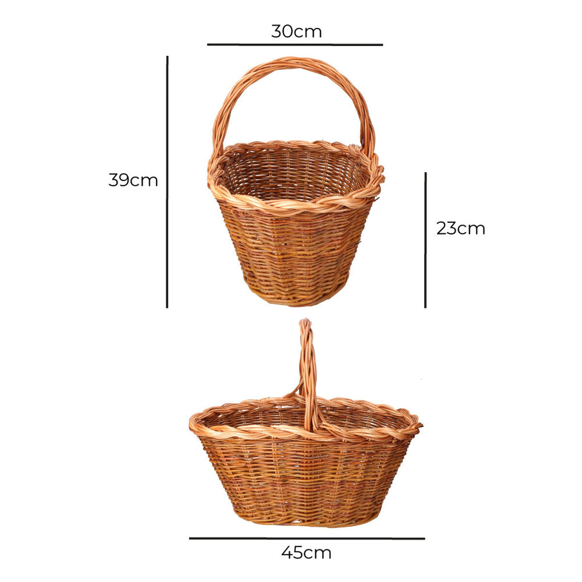 Basket EDM wicker 45 x 30 x 23 cm-1
